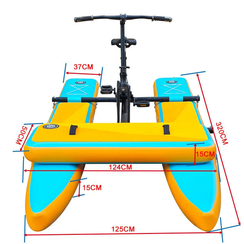 

Inflatable Water Bicycle Water Bikes with Paddle Board Waterbike for Lake Pedal Boat