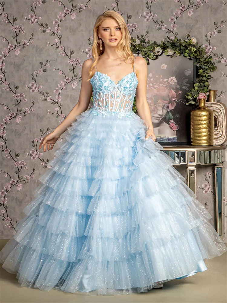 

New Arrival Sleeveless Sweetheart Bodice With Thin Straps A-Line Prom Dress Open Back Zipper Floor Length Sweep Train Gowns 2024