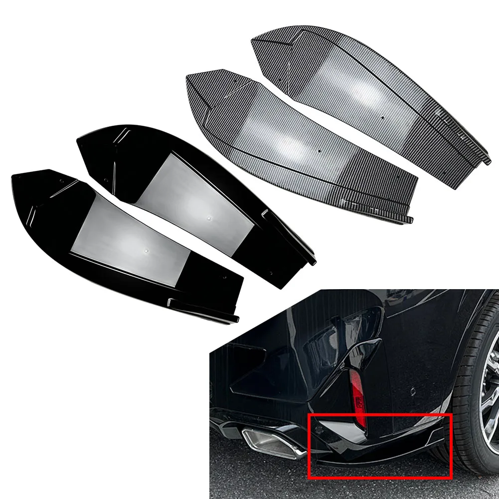 2Pcs Car Rear Lip Wrap Angle Corner Spoiler Trim For BMW X4 G02 LCI M Sport 2022-2023