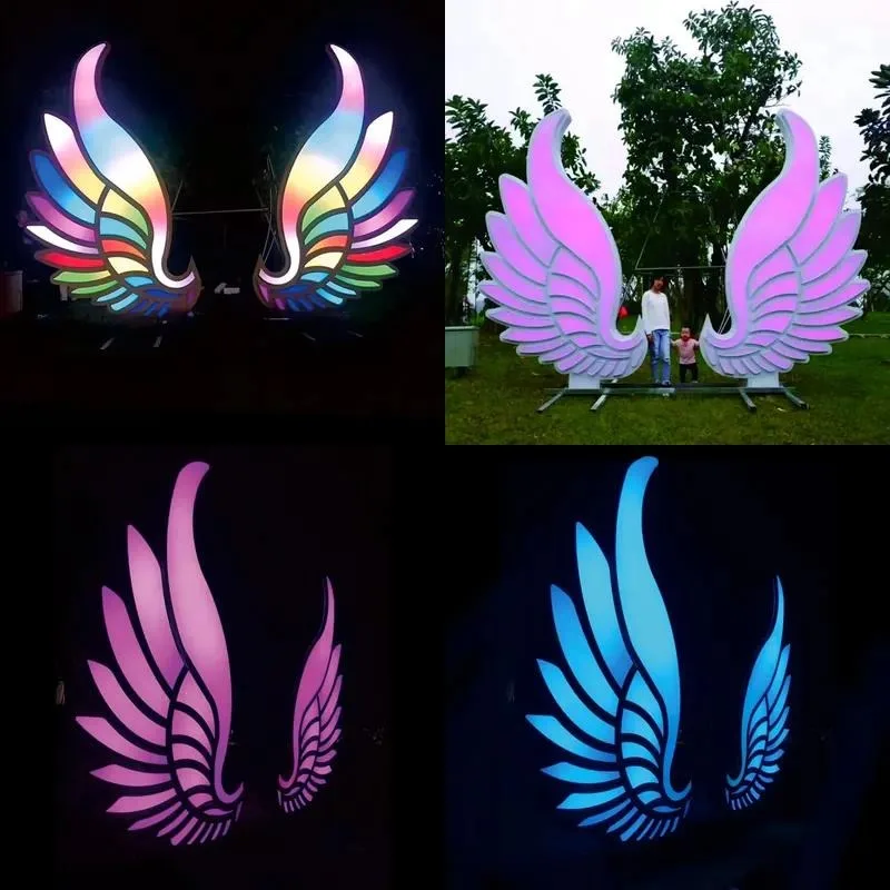 Intelligent 3D RGB Light Emitting Diode Outdoor Garden Sculpture Light IP65 DC Power Supply Made in China Using Human Body