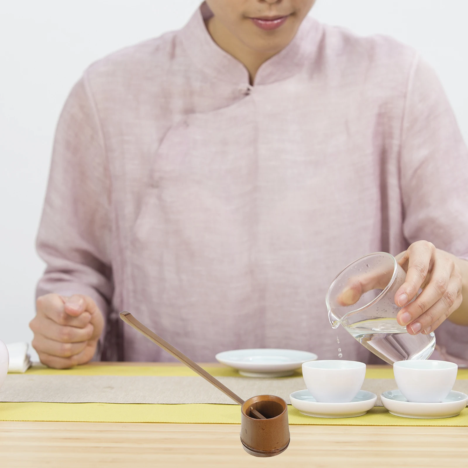 

Bamboo Water Spoon Bath Salts Chinese Ladle Ladles for Tea Laddle Watering Can Red Long Spout