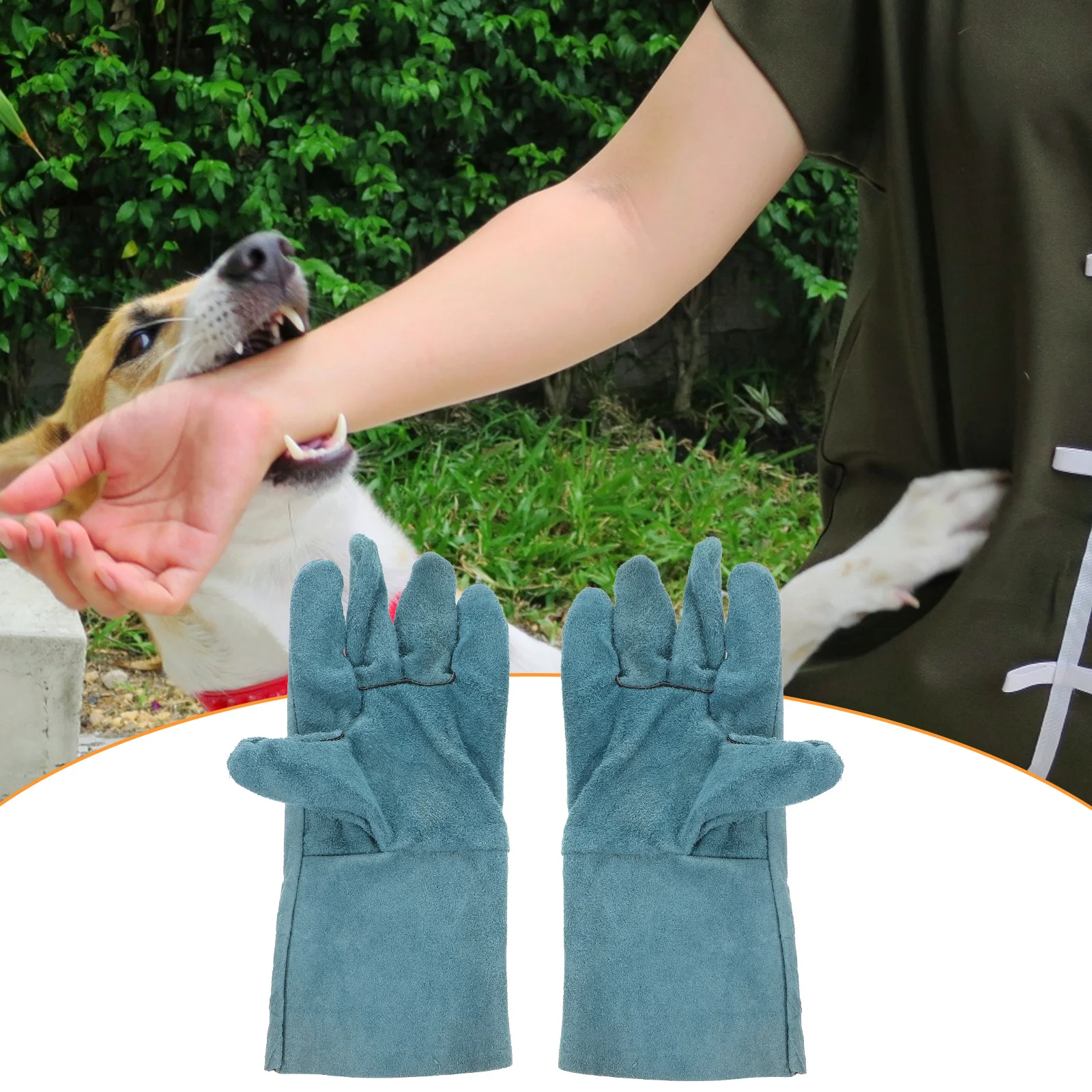 

1Pair Pet Anti-Bite Gloves Premium Cowhide Protective Dog Training Gloves Scratch Resistant Playing Gear Pet Anti-Bite Glove