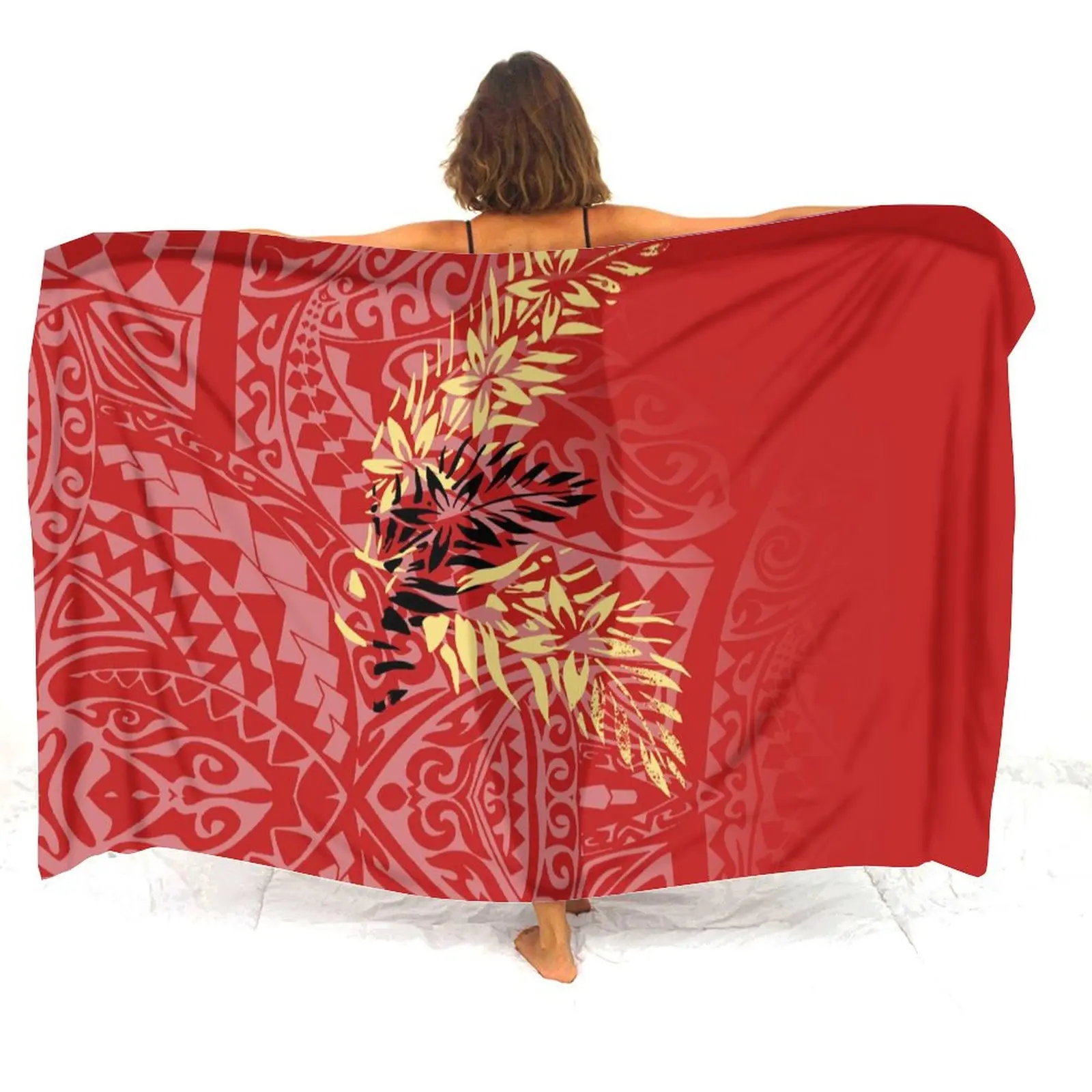 Polynesian Women'S Sarong Beach Sarong Dress Salon Shawl Customizable Sarong Dress Sarong Scarf