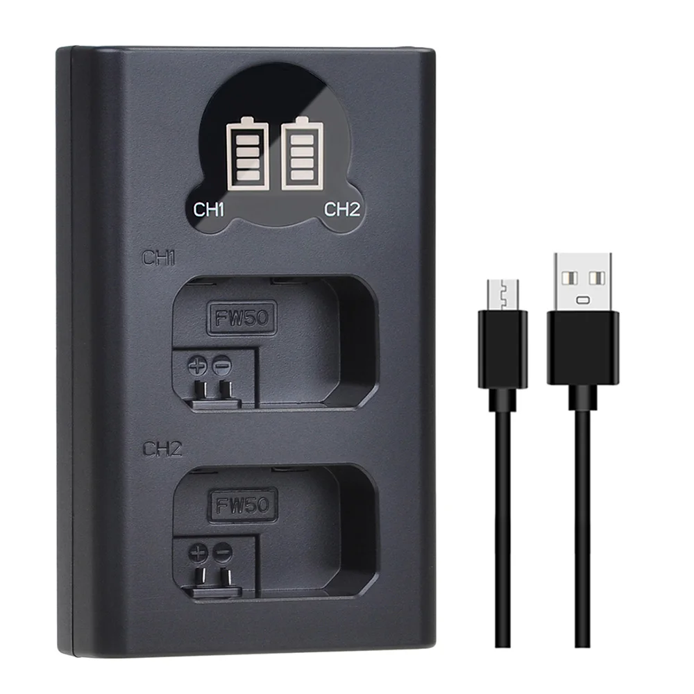 NP-FW50 batterie ladegerät führte dual usb digital ladegerät + kabel für sony npfw50 BC-TRW a7 ILCE-7 a7k ILCE-7K a6500