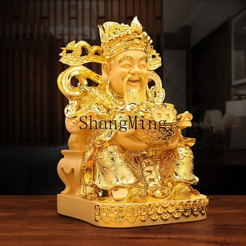 CLL sand gold Wen God of Wealth ornament living room home offering housewarming opening gift