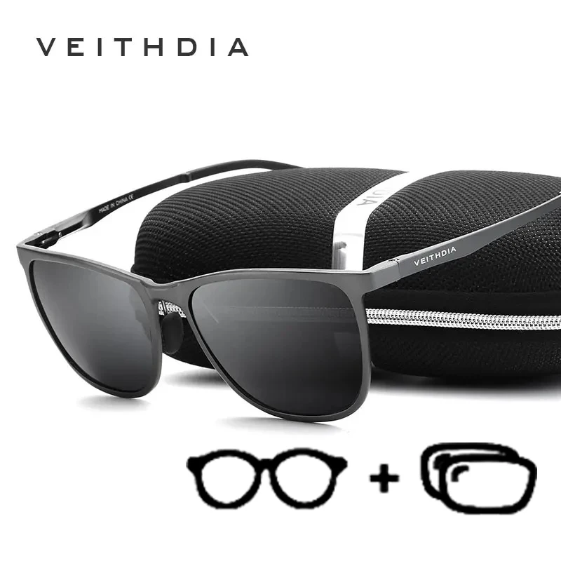 VEITHDIA نمط جديد تخصيص وصفة طبية النظارات الشمسية UV400 عدسات قطبية خمر نظارات قصر النظر نظارات للذكور الإناث P66230 #1