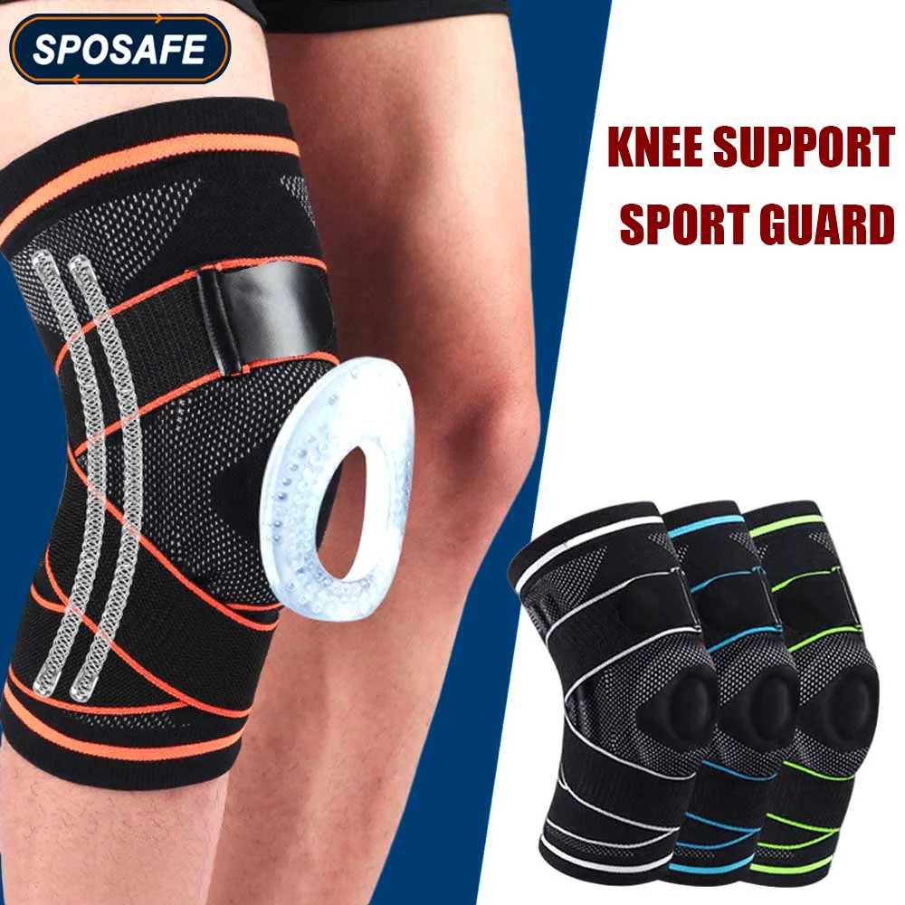 2Pcs/Pair Sports Compression Knee Pad Elastic Breathable Leg Support Protector for Fitness Running Basketball Muscle Joint Brace