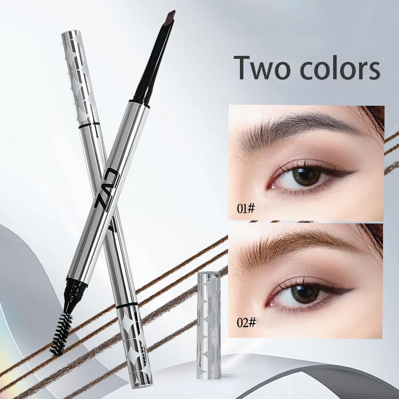 توفر قلم الحواجب CVZ قلم حواجب ثلاثي الأبعاد ناعم وطويل الأمد، مقاوم للماء وطبيعي #2