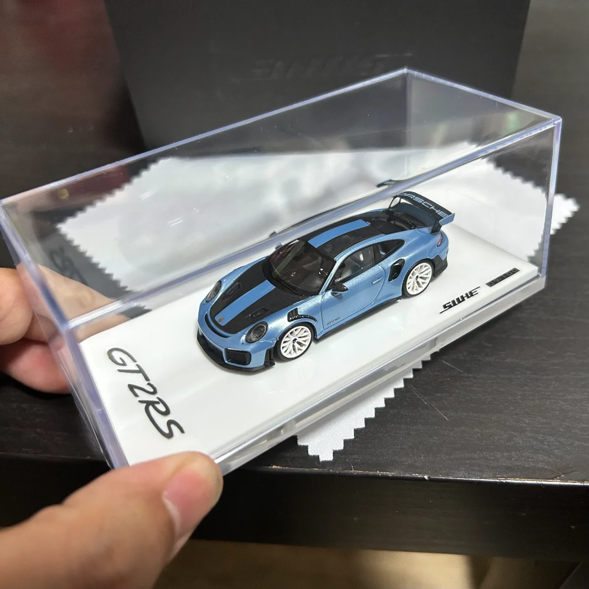 Diecast in scala 1:64 SUHE Gt3rs Porsche Fuelme modello di auto in resina giocattolo da collezione regalo souvenir display ornamento