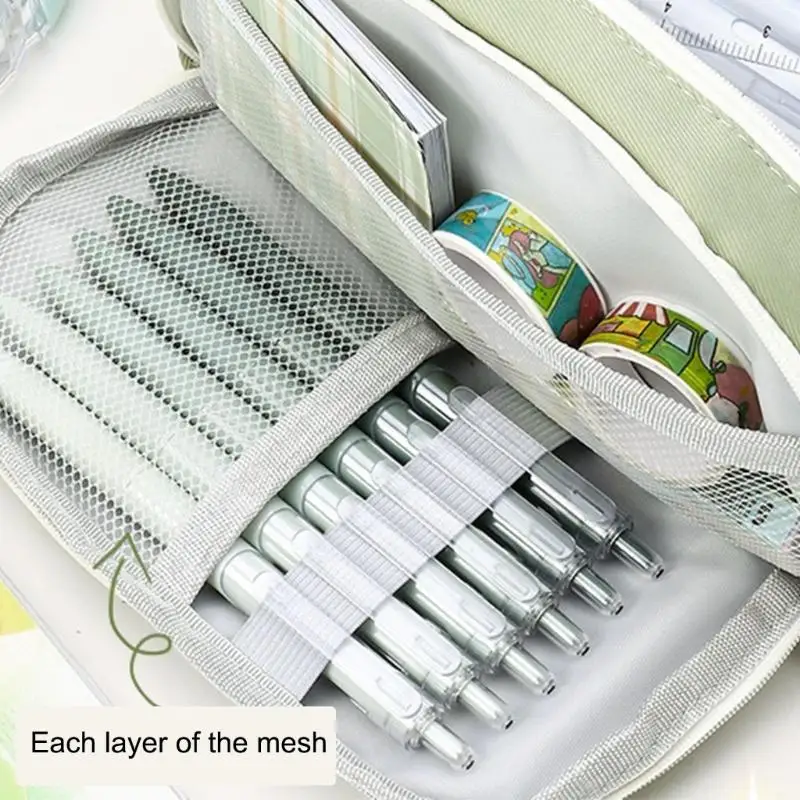 Y1UB Pencil Pouches Makeup Bag Pencil Case Desktop Pen Holders Stationeries Organizers School Office Supply For Boys & Girls