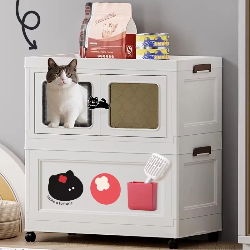 

Extra Large cat Litter Box Automatic Toilet Accessories cat Litter Box Litterbox Sandbox Areneros Para Gatos Household Items
