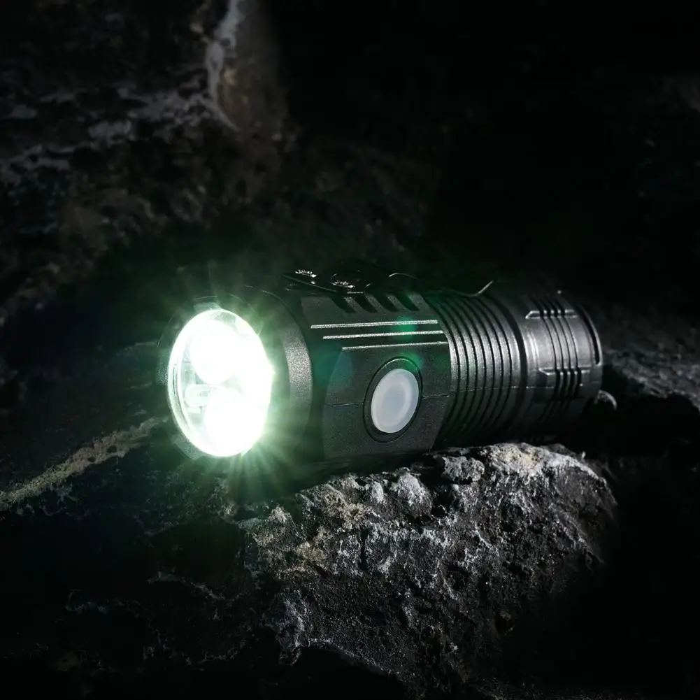 New Mini Ultra Powerful Flashlight 3 Core LED Mini Tactical Flashlight USB Rechargeable Outdoor Torch