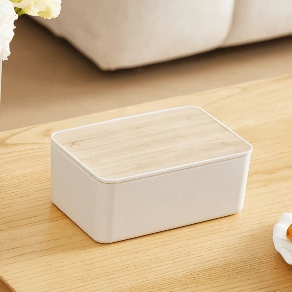 With Lid Wet Wipes Storage Box Pull-out Dust-proof Tissue Dispenser Space Saving Large Opening Sealed Wet Tissue Case Desktop view 4