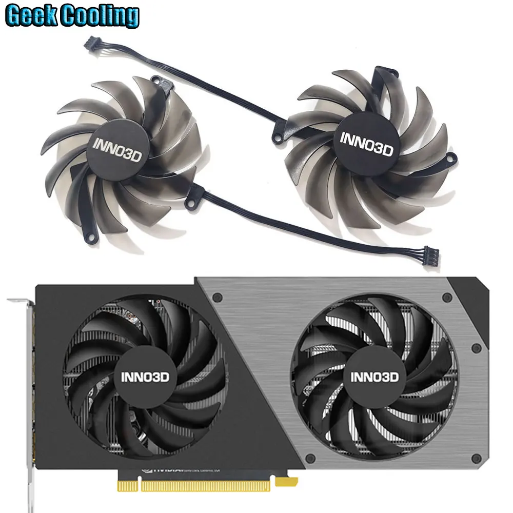 

2FAN 85MM 4PIN 0.35A CF-12915S CSH9015S Video card cooling fan，For INNO3D RTX 4070 SUPER、RTX 4070、RTX 4060TI、RTX 4060