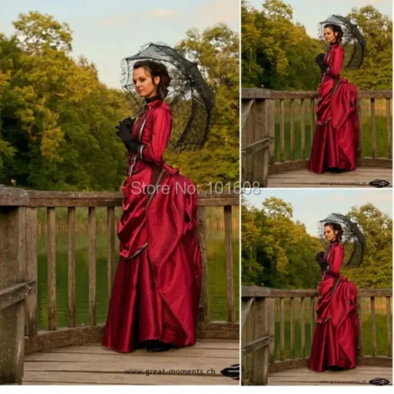 

Customer-made Victorian Dress1860S Scarlett Civil War Southern Belle dress Marie Antoinette dresses US4-36 C200