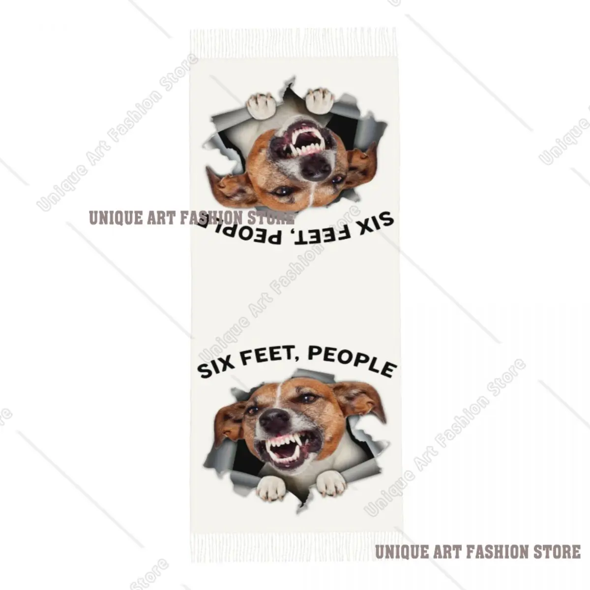 Personalizzato Jack Russell Terrier Sei Piedi Persone Sciarpa Nappa Donna Inverno Autunno Scialli Caldi Avvolge Sciarpe Femminili per Cani Carini