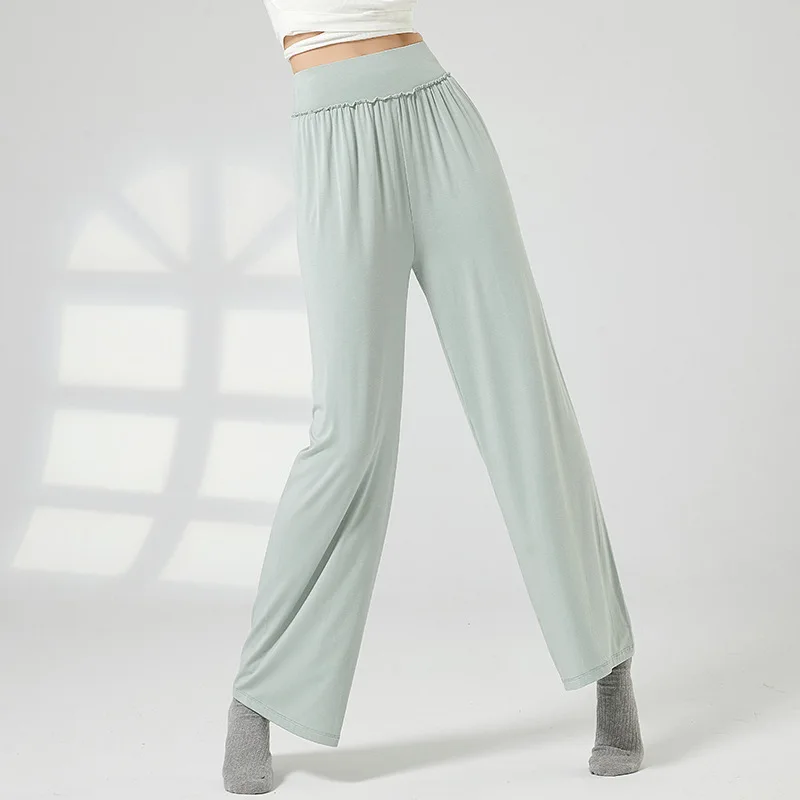 Neue Frühlings- und Sommerhosen mit weitem Bein, moderne Tanzhosen, drapierte ethnische Kleidung, klassischer Tanz