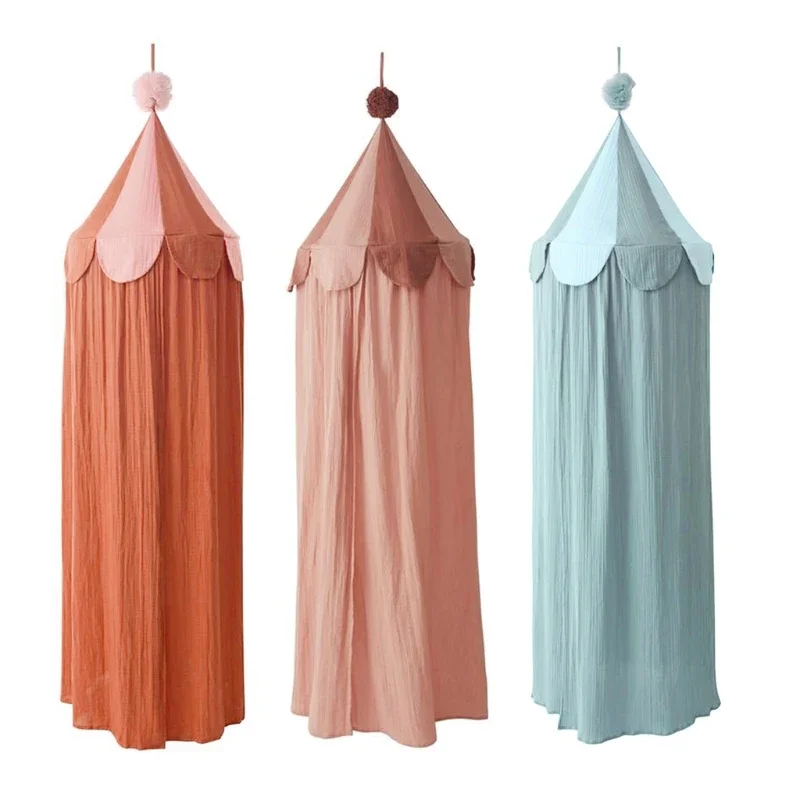 INS Nordic Baby Bed Play Tent Anti Mosquito Cotton Baby Canopy Mosquito Net Princess Bed Canopy Girls Room Decoration Bed Canopy view 3