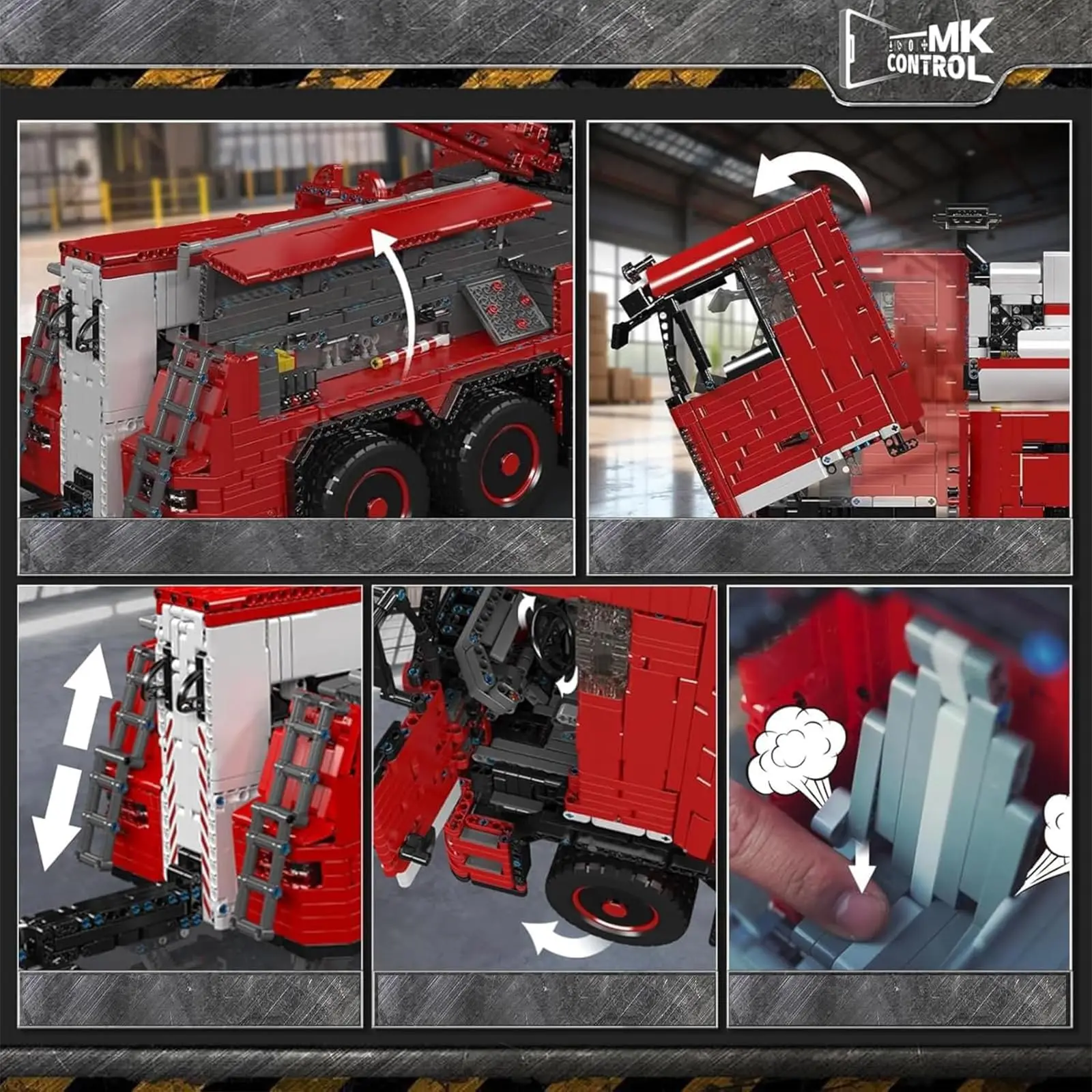 قالب الملك 19008 التقنية سيارة بنة التحكم عن بعد سحب نماذج من الشاحنات الجمعية سيارة ألعاب الطوب الاطفال هدية الكريسماس #3