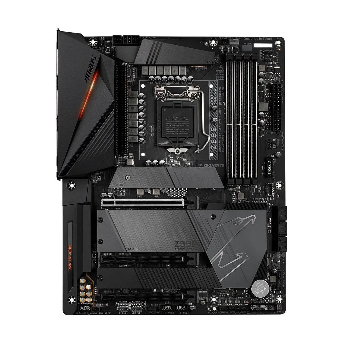 Imagem -03 - Gigabyte-placa-mãe Intel Z590 Amd Pro ax Lga 1200 Intel Z590 Atx Ddr4 128gb x M.2 Suporta Processadores Intel Core de 11ª e 10ª Geração