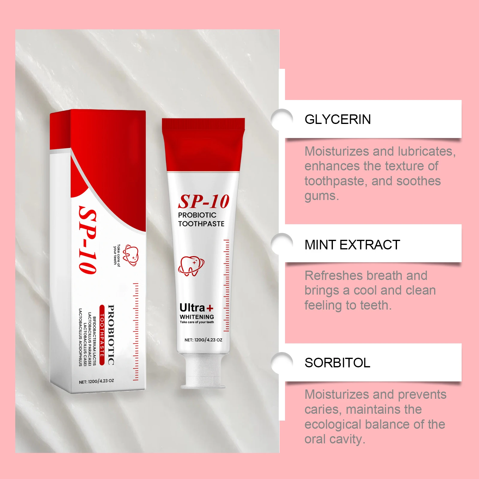 SP-10 and SP-4 Probiotic White - Teeth Whitening Xylitol 评论和价格