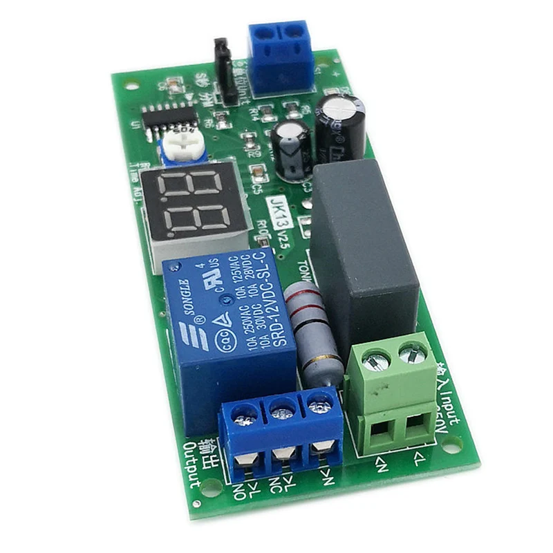 AC 220V/ 230V LED Display Trigger Delay Timing Timer Switch Turn OFF Time Relay Module Adjustable Timer Board 1-99S/1-99min