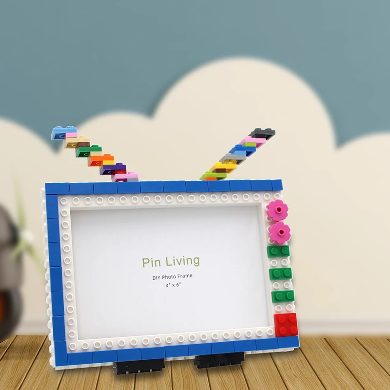 Pinliving DIY Spacetime TV Building Block Photo Frame Set الأطفال إطار الصورة الطفل اليدوية النشاط هدية #1