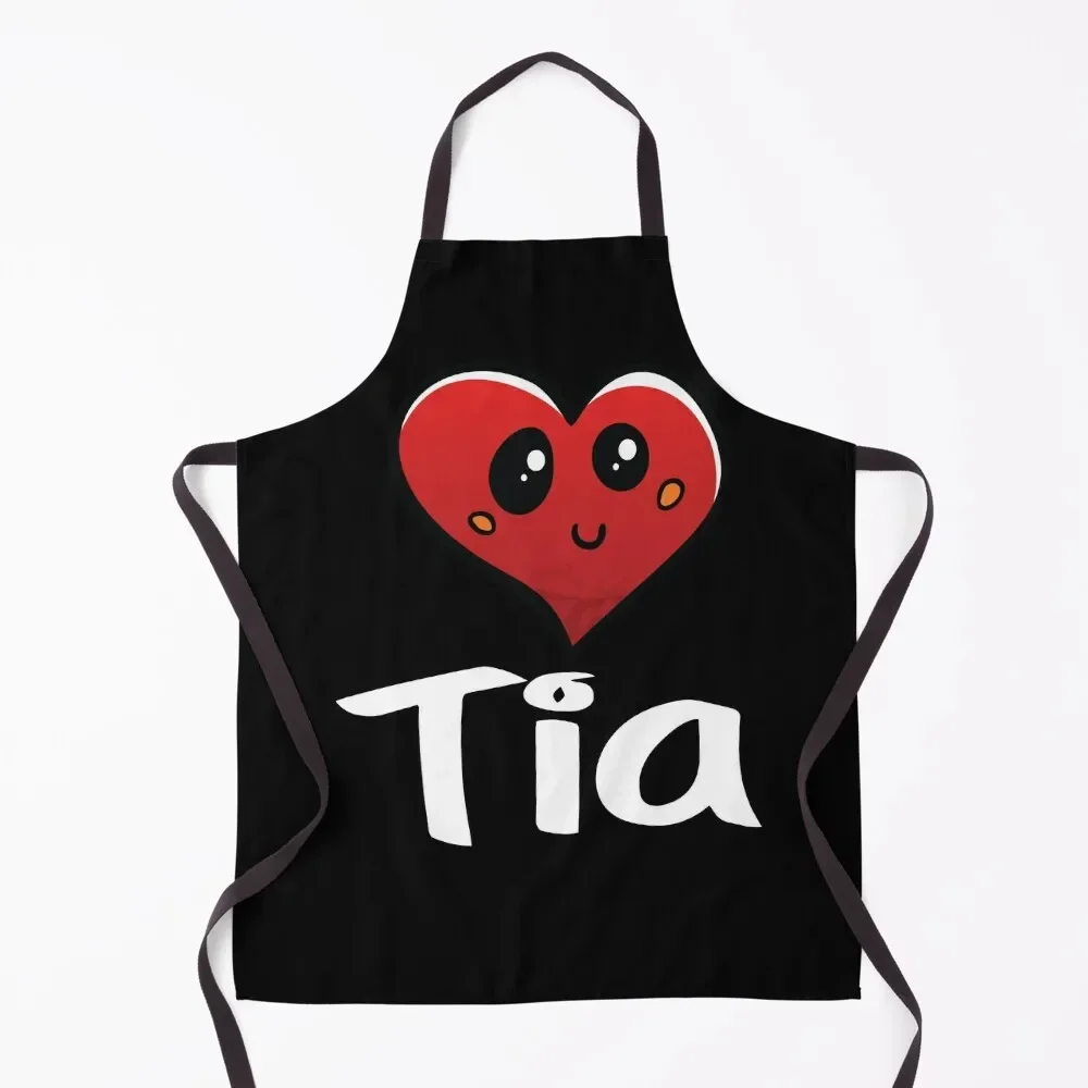 

Tia Cute Heart Name Apron Barber useful gadgets for home Novelties Kitchen And Home kitchen clothes Apron