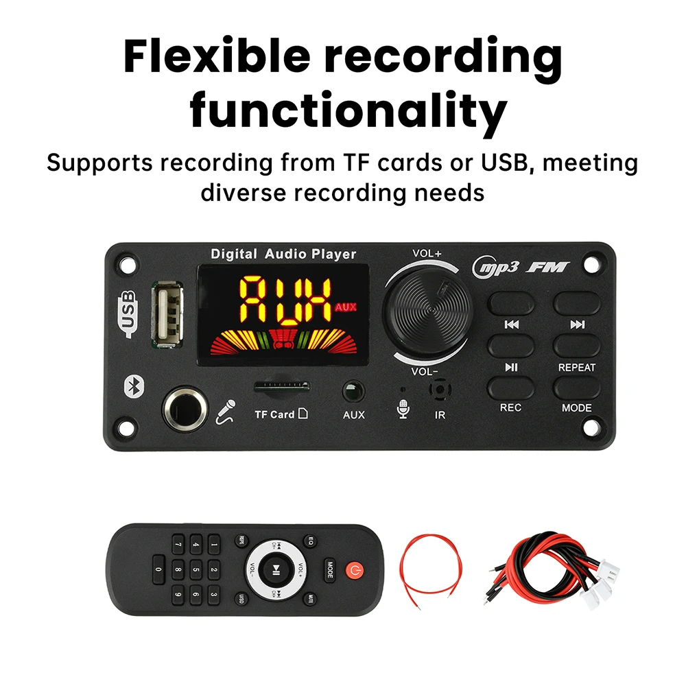 50 واط مكبر للصوت بلوتوث 5.0 لتقوم بها بنفسك MP3 WAV فك مجلس ميكروفون تسجيل المكالمات اللوحة 2*50 واط 87.5-107.5 ميجا هرتز #2