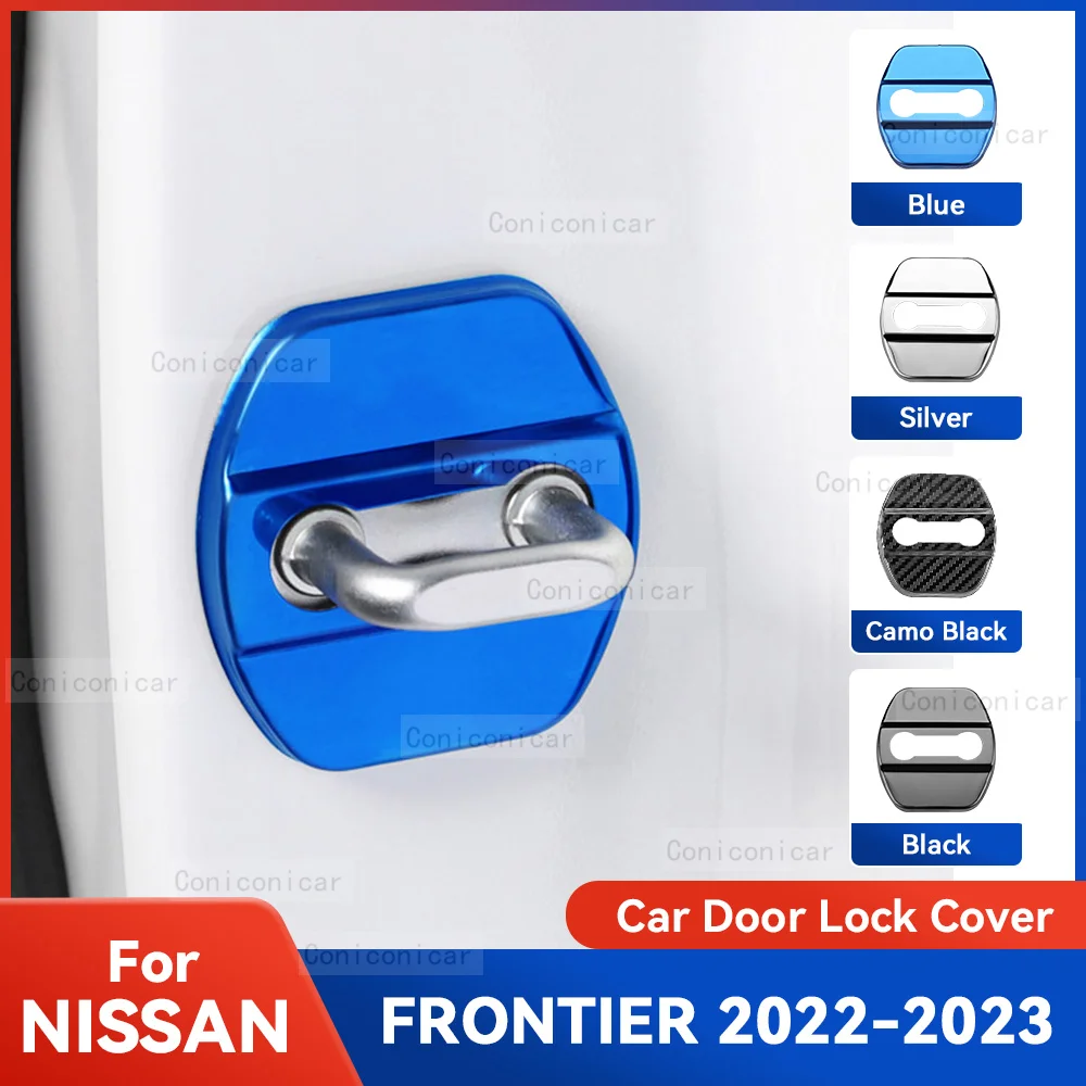 

Auto Car Door Lock Protect Cover Emblems Case Stainless Steel Decoration For NISSAN FRONTIER 2022 2023 Protection Accessories