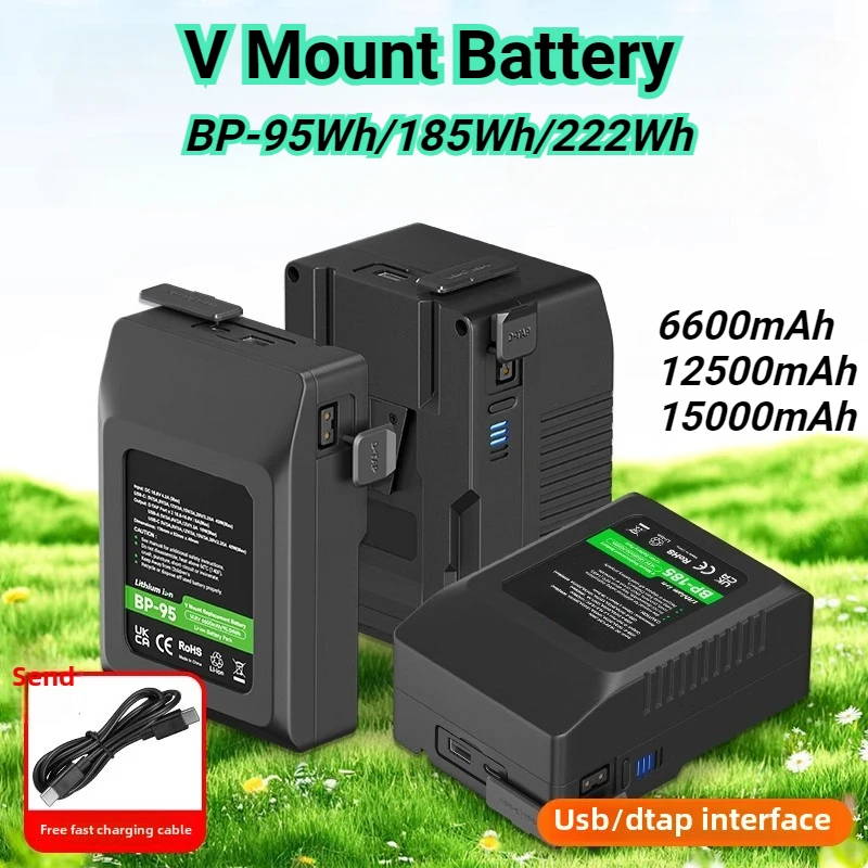 15000mAh V Mount V-Lock Battery BP-222Wh V Lock Battery for Sony Camera Blackmagic URSA Smartphones Laptops High Qualty Bateria