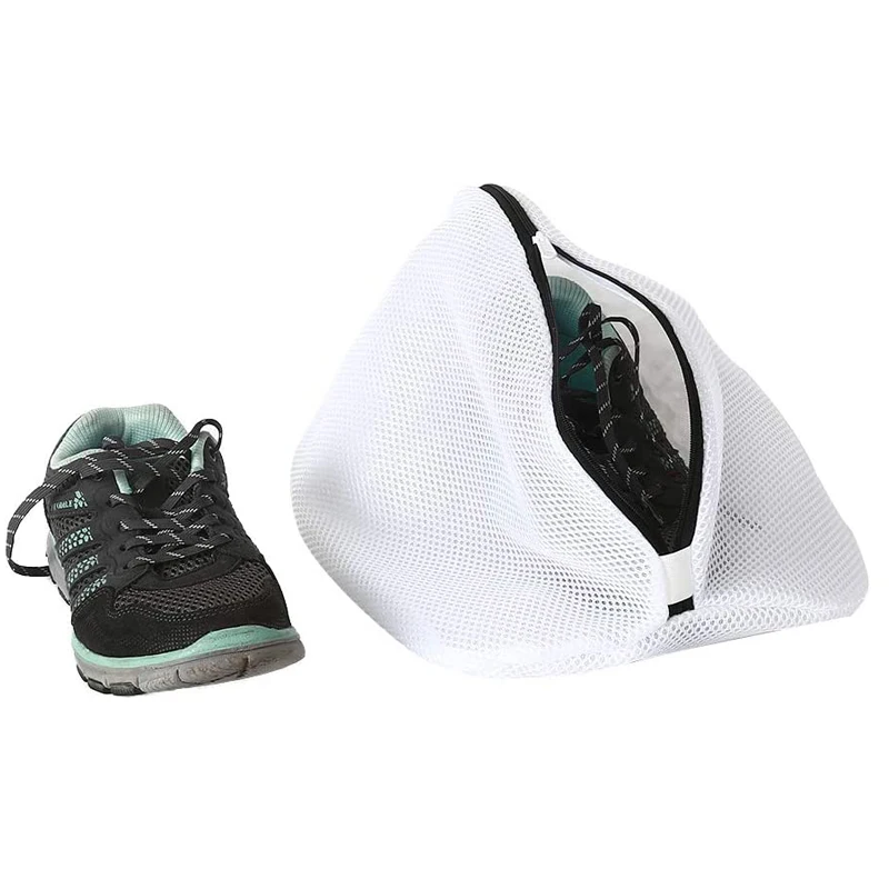 Washing Machine Mesh Laundry Bag Shoes Boot Washing Organizer Nets Bags With Zipper Thickening Protective Shoes Airing Dry Tool