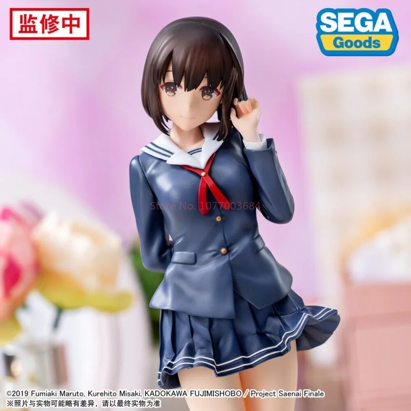 Juguete de Anime Sega genuino Saekano: cómo criar a una novia nacida Megumi Kato Jk figura uniforme para niña modelo juguete de adorno de escritorio