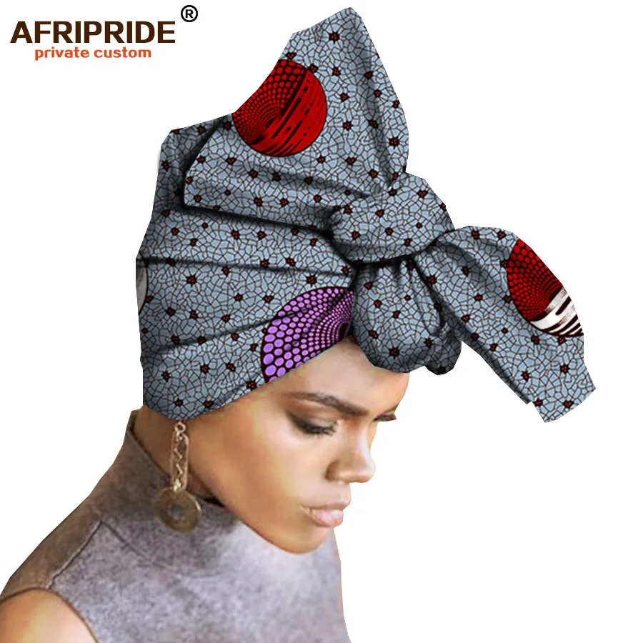 African Ankara Print Headscarf for Women AFRIPRIDE Fashion Casual Style 90cm*110cm 100% High Quality Batik Cotton A18h004
