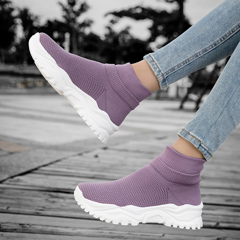 shoes for man Running Shoes woman Fashion High Top Socks Sneakers Outdoor Slip On Sports Shoes Soft Training Boots man shoes