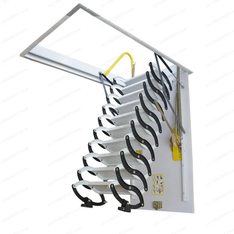 semi-automatic Ceiling Folding Telescopic Ladder Invisible attic telescopic staircase
