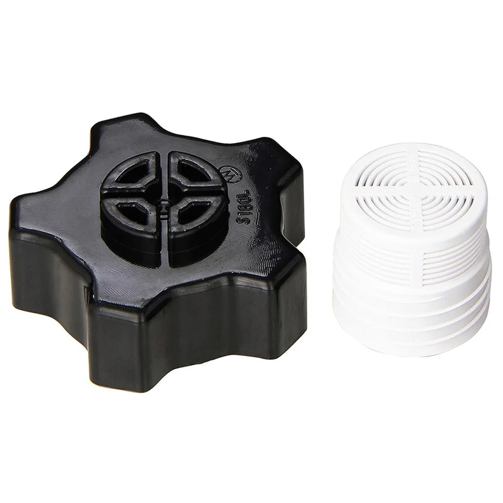 Conjunto de tapa de drenaje para gestión de agua, para una gestión eficaz de piscinas, color blanco y negro, paquete completo de montaje, instalación sin complicaciones