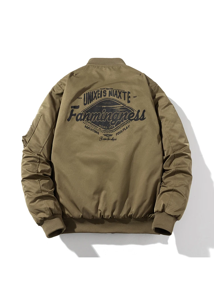 

Ретро American MA Pilot Jaet Thiened Хлопковое бейсбольное пальто для мужчин Пара Теплая зимняя верхняя одежда Повседневная мода