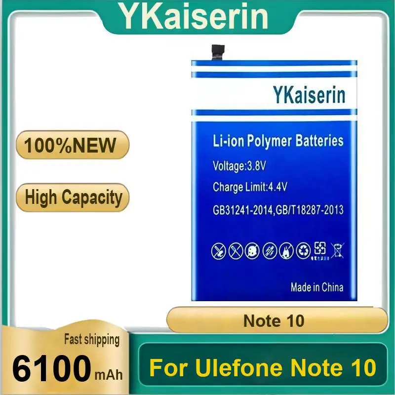 

Mobile Phone Battery For Ulefone Note 10 Note10 6100Mah High Capacity