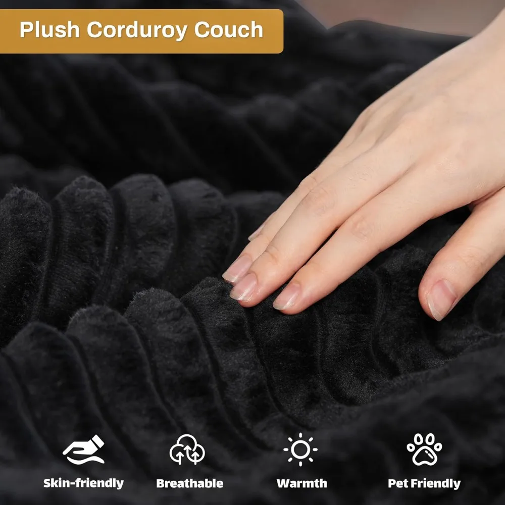 132" Modular Sectional Couches for Living Room, Boneless U Shaped Cloud Couch with Chaise Lounge, Comfy Cozy Plush