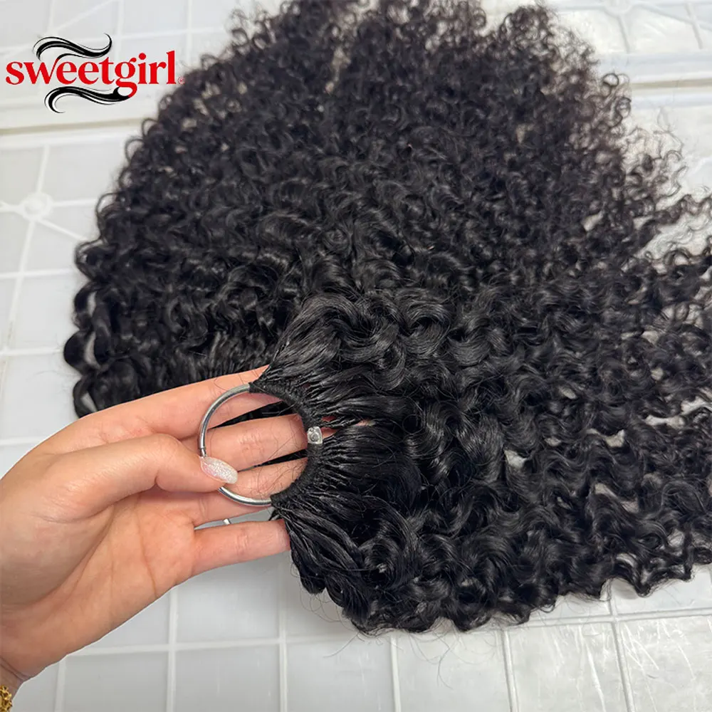 Pixie Curly Natural Black 100% Human Hair 12A For Women Burmese Curly Style Miracle Knots Crochet Human Hair For Hair Extensions