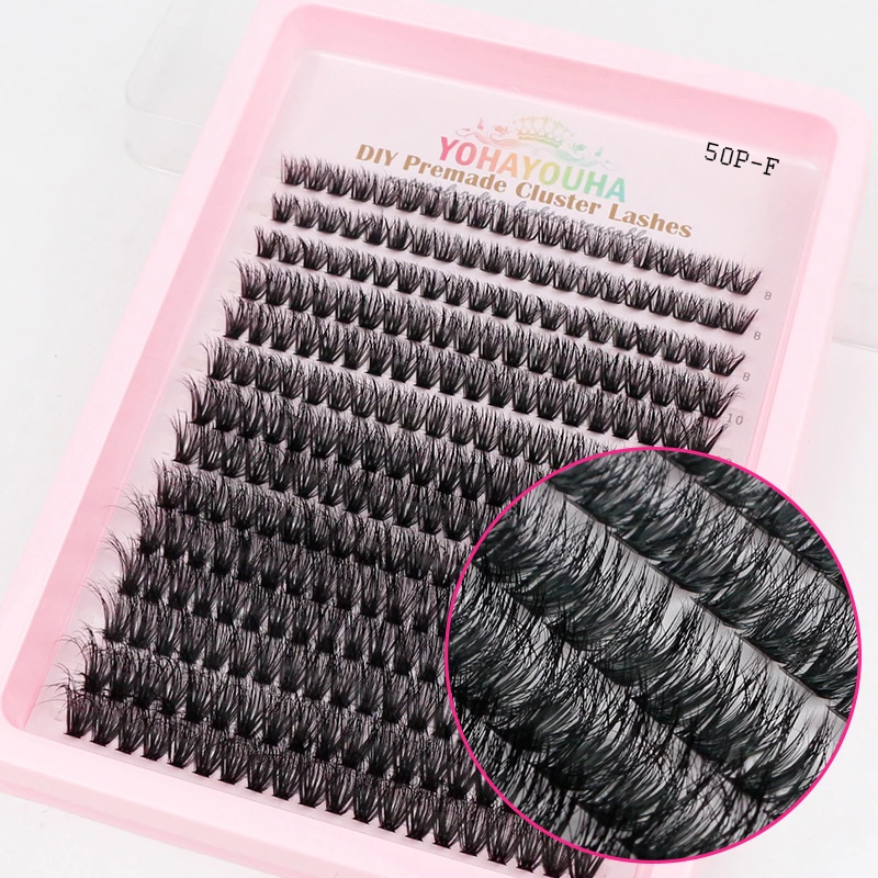 

Abestyou Fluffy DIY Individual Cluster Knot Free Mink Lashes Fairy Thick Natural thin Strong Band Lash Extensions Makeup Tools