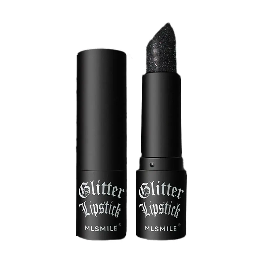 Glitter Lippenstift Waterdichte Duurzame Non-Stick Cup Rode Make-Up Halloween Shimmer Lipsticks Sexy Donkere Lippen K1z0