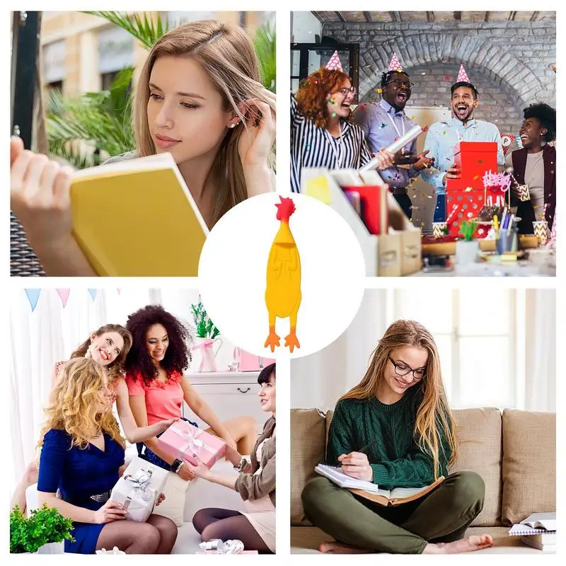 Закладки для детей, силиконовые закладки с курицей, креативные закладки для книг, закладки для учителей, студентов, любителей книг, аксессуары для чтения