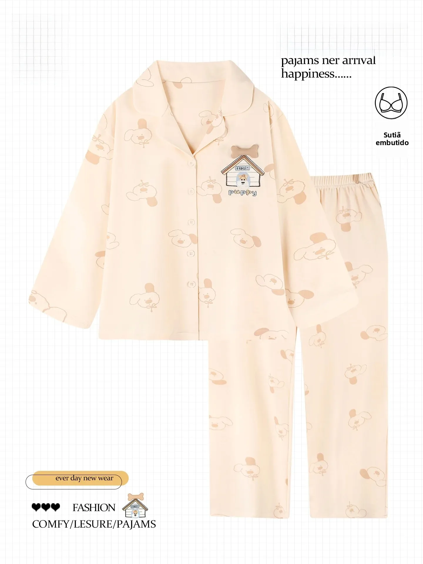 delizioso-completo-da-notte-in-puro-cotone-ideale-per-la-casa-composto-da-maglia-a-maniche-lunghe-e-pantaloni-con-imbottitura-sul-petto-perfetto-per-la-primavera-e-l’autunno-in-stile-cartone-animato-e-confortevole