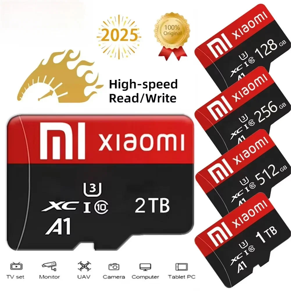 

Original Xiaomi Mijia TF SD Card 2TB High Speed 1TB TF SD Memory Card 1TB 512GB Flash Card Gift For Computer Camera Psvita