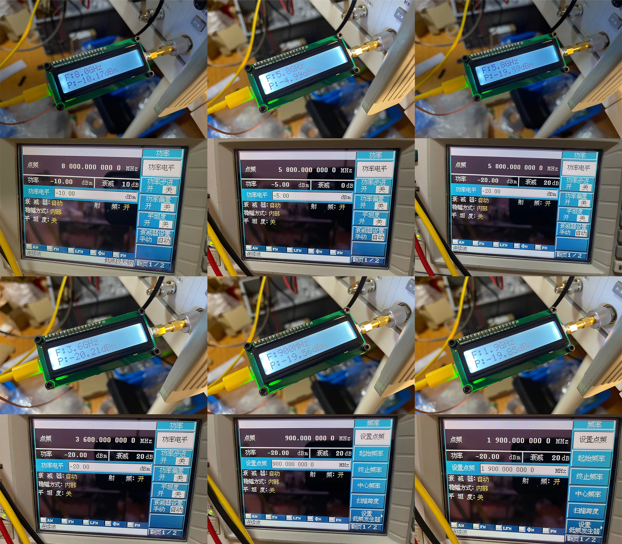 100mhz-8ghz AD8319 RF energie měřič 100mhz-2.7g 24bit ADC USB type-c pro šunka rádio zesilovač 868M 900M 915M 1.5G 5.8G detektor