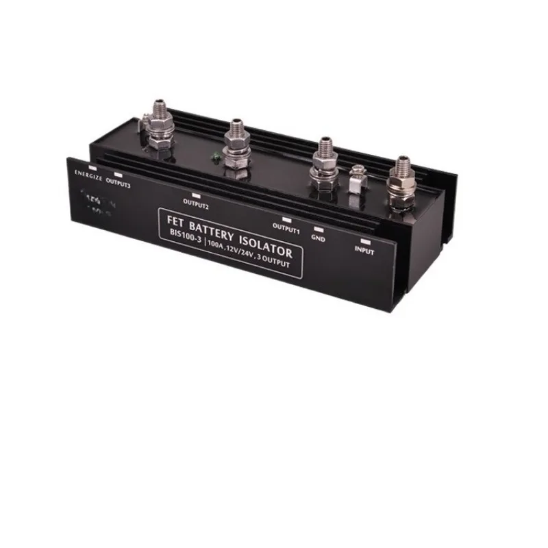 FET Battery Isolator 3 Way 100A/200A Universal 12V/24V Dual Battery Splitter for RV Marine