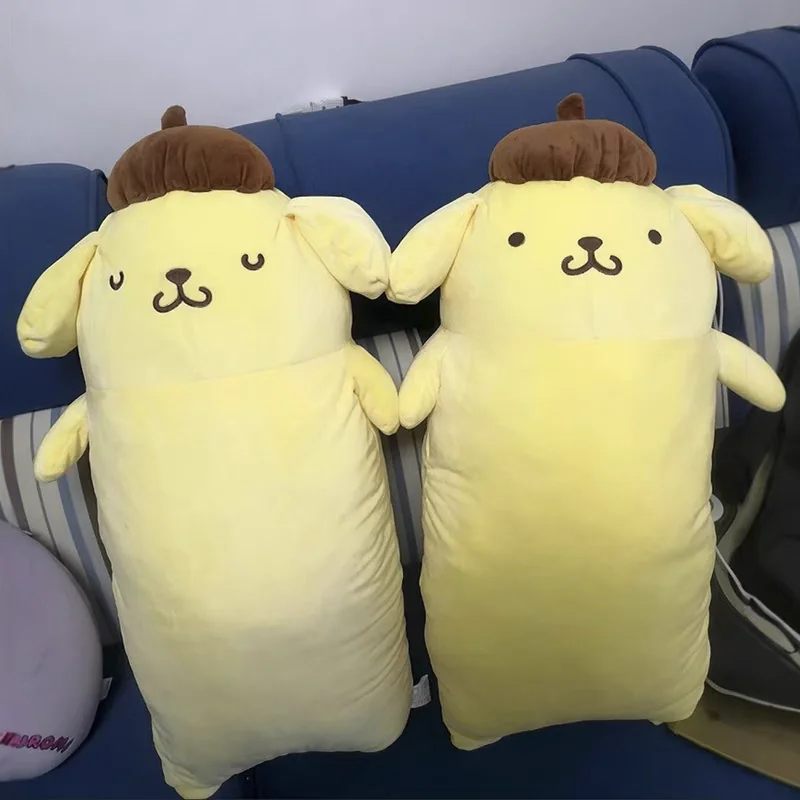 Sanrio Pom Purin lindos juguetes de peluche largo relleno Plushie almohada sofá cama muñeca ornamento niños felpa Kawaii regalo de Navidad