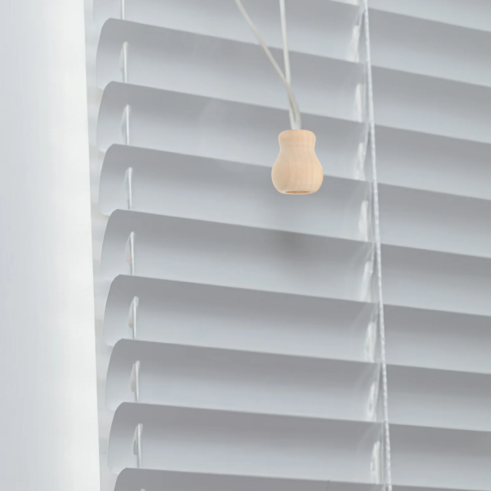 

6Pcs Blind Cord Tassels Knobs Wooden Pull Ends Simple Elegant Design Easy Install Replacement Parts for Indoor Blinds